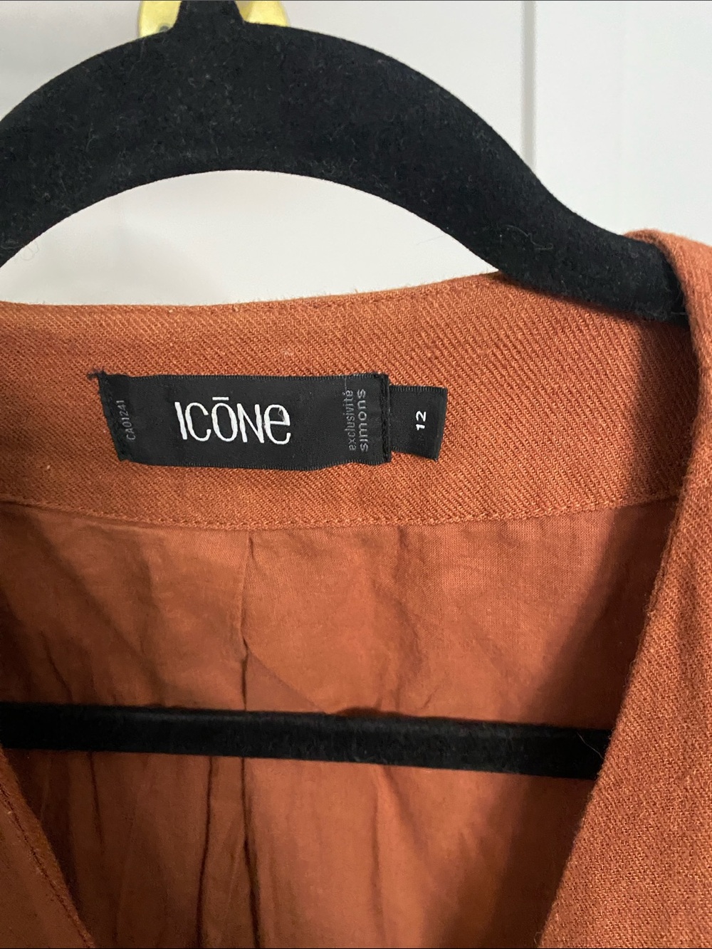 Simons Rust Orange Linen-Blend Jacket - Picture 3 of 17